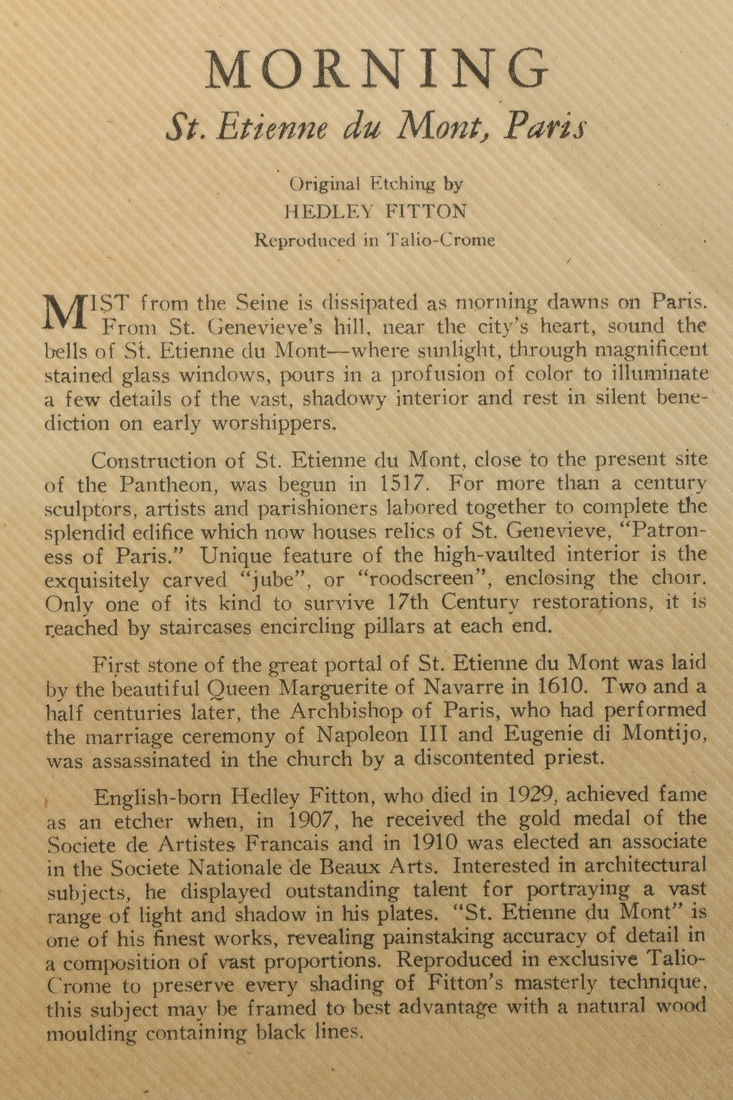 Vintage 1940s Talio-Crome Prints by Various Artist