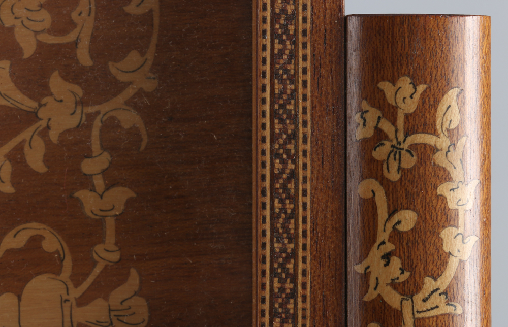 Vintage Wood Tray with Inlay