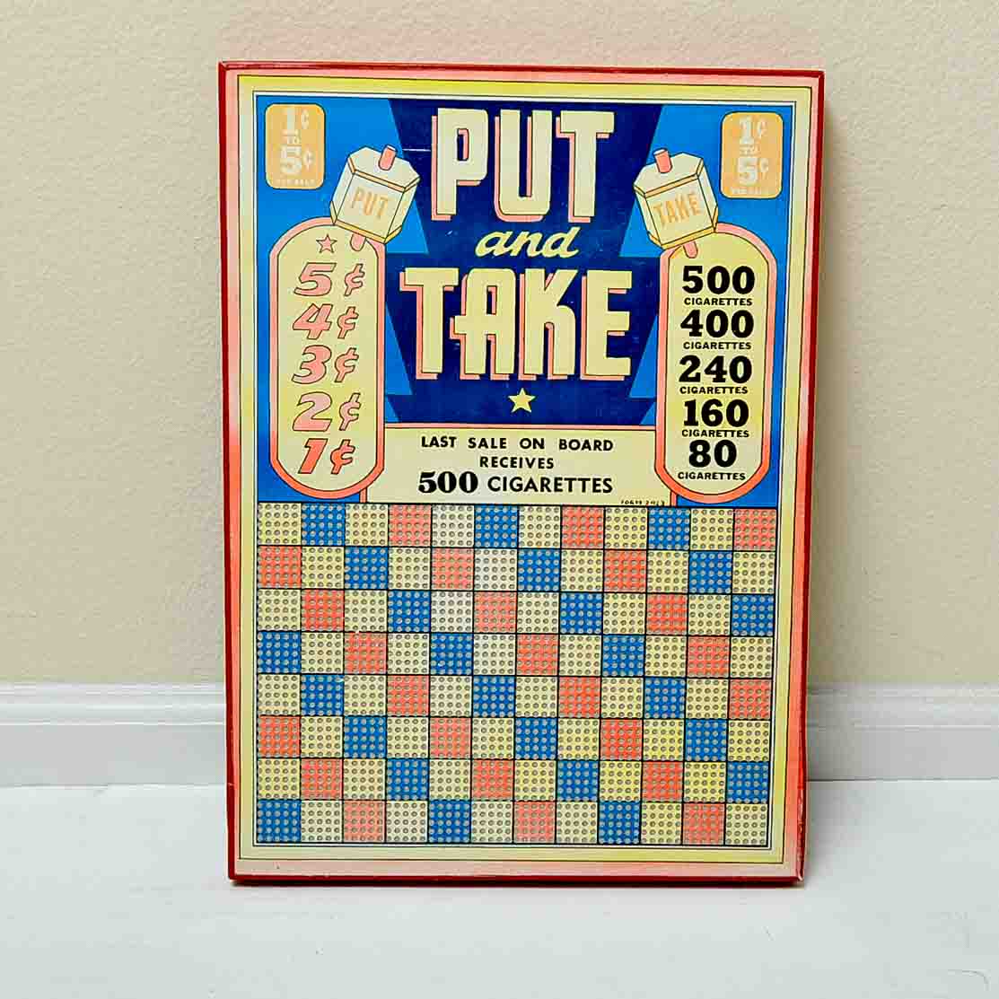 Vintage Punch Board Trade Stimulator