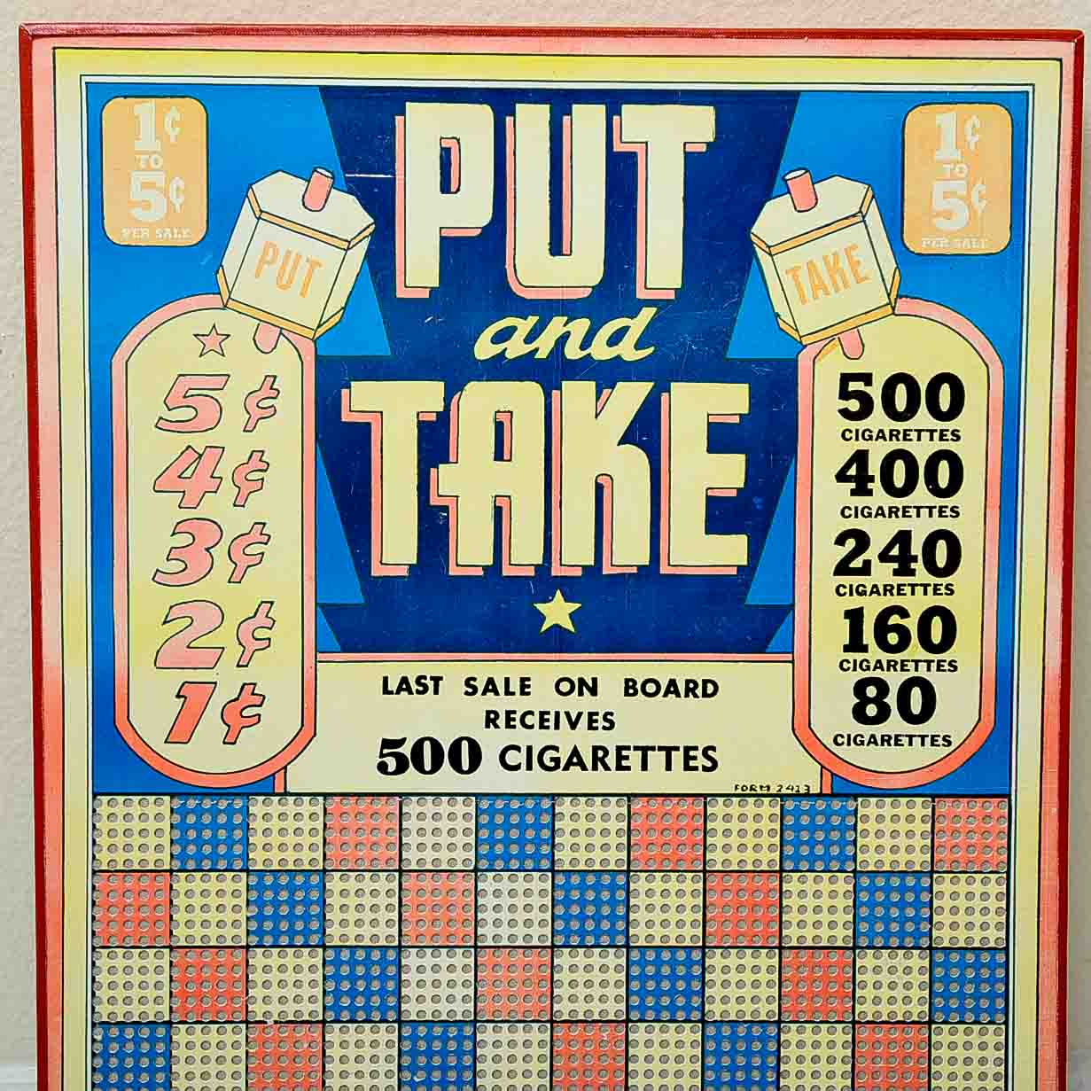 Vintage Punch Board Trade Stimulator