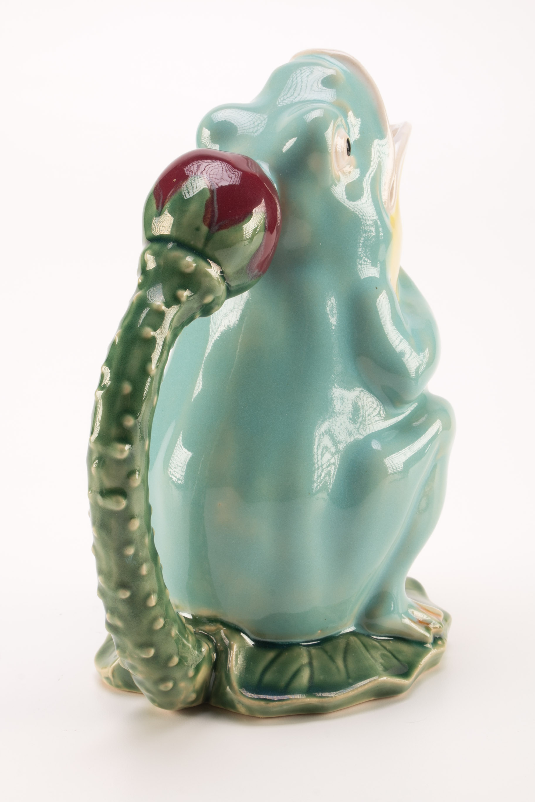 Classic Majolica Frog Pitcher