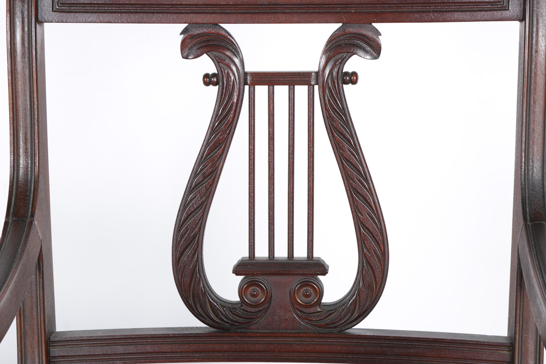 Five Regency Style Mahogany Veneer Dining Chairs