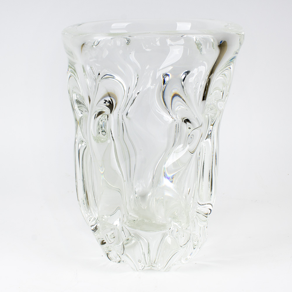 Clear Art Glass Vase