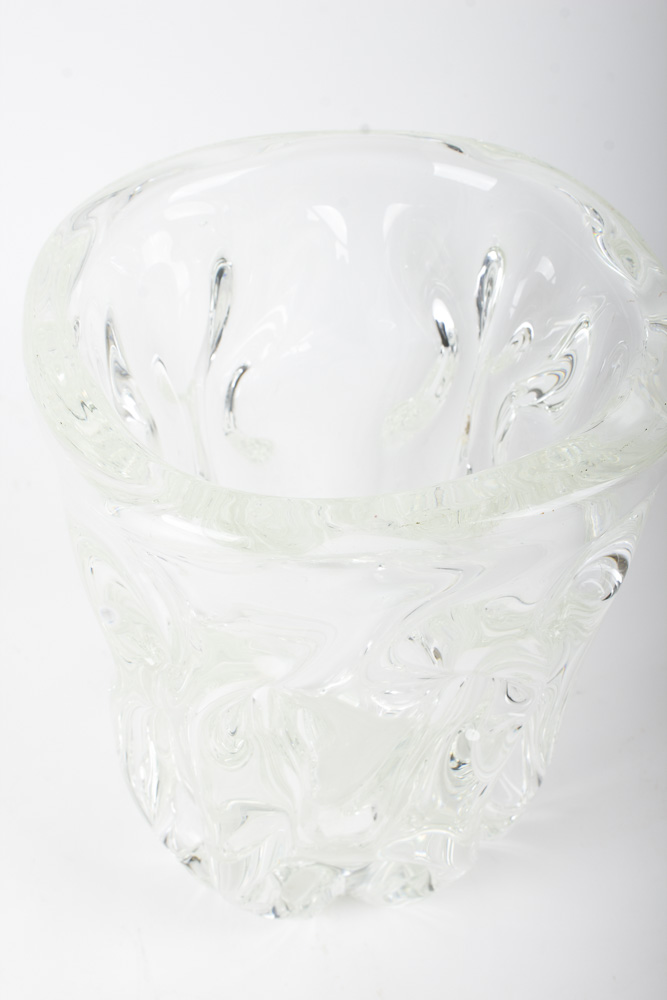 Clear Art Glass Vase