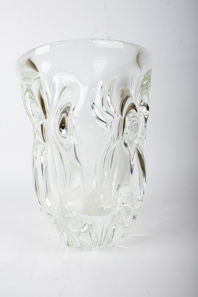 Clear Art Glass Vase