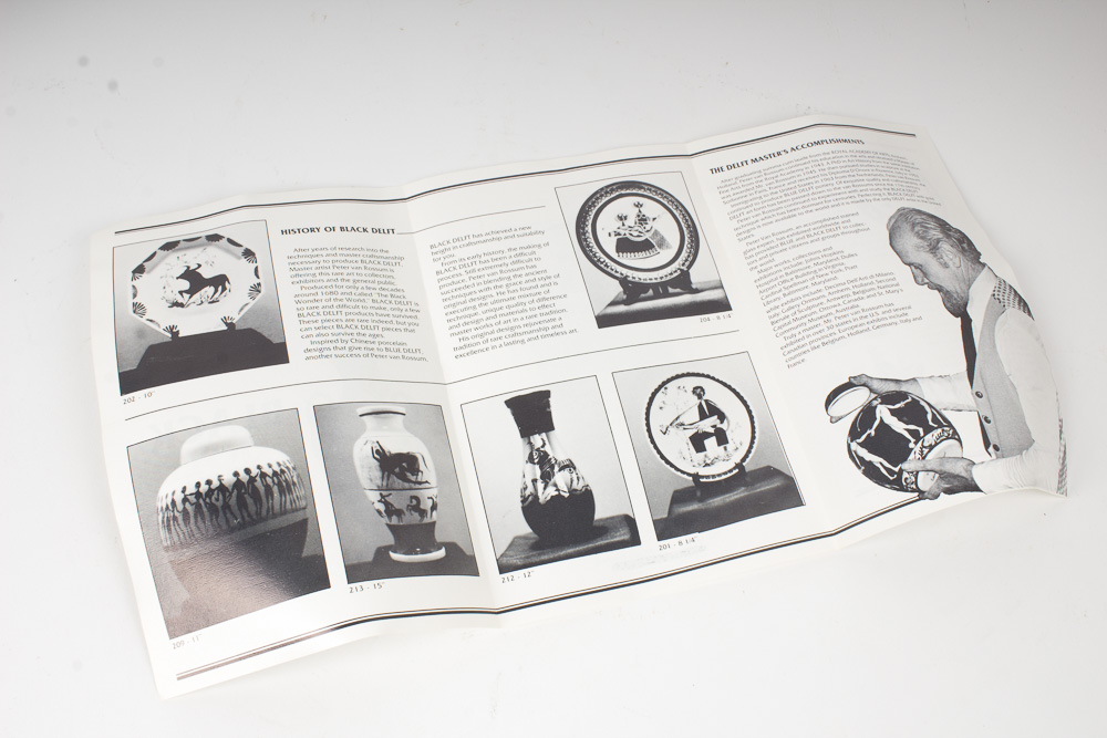 Peter Van Rossum Rare Signed Black Delft Urn Depicting Nude