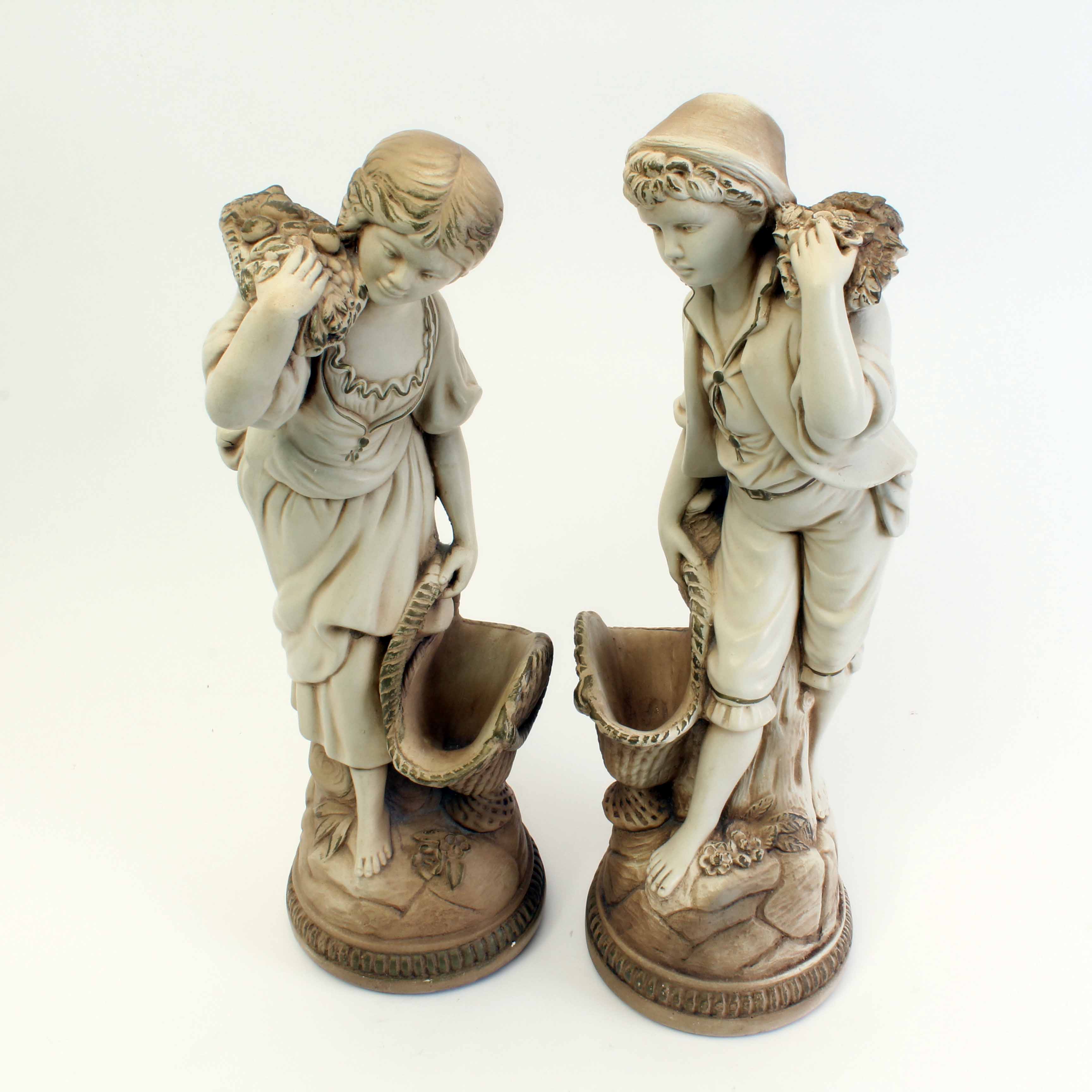 Pair of Vintage Marwal French Provincial Style Statues