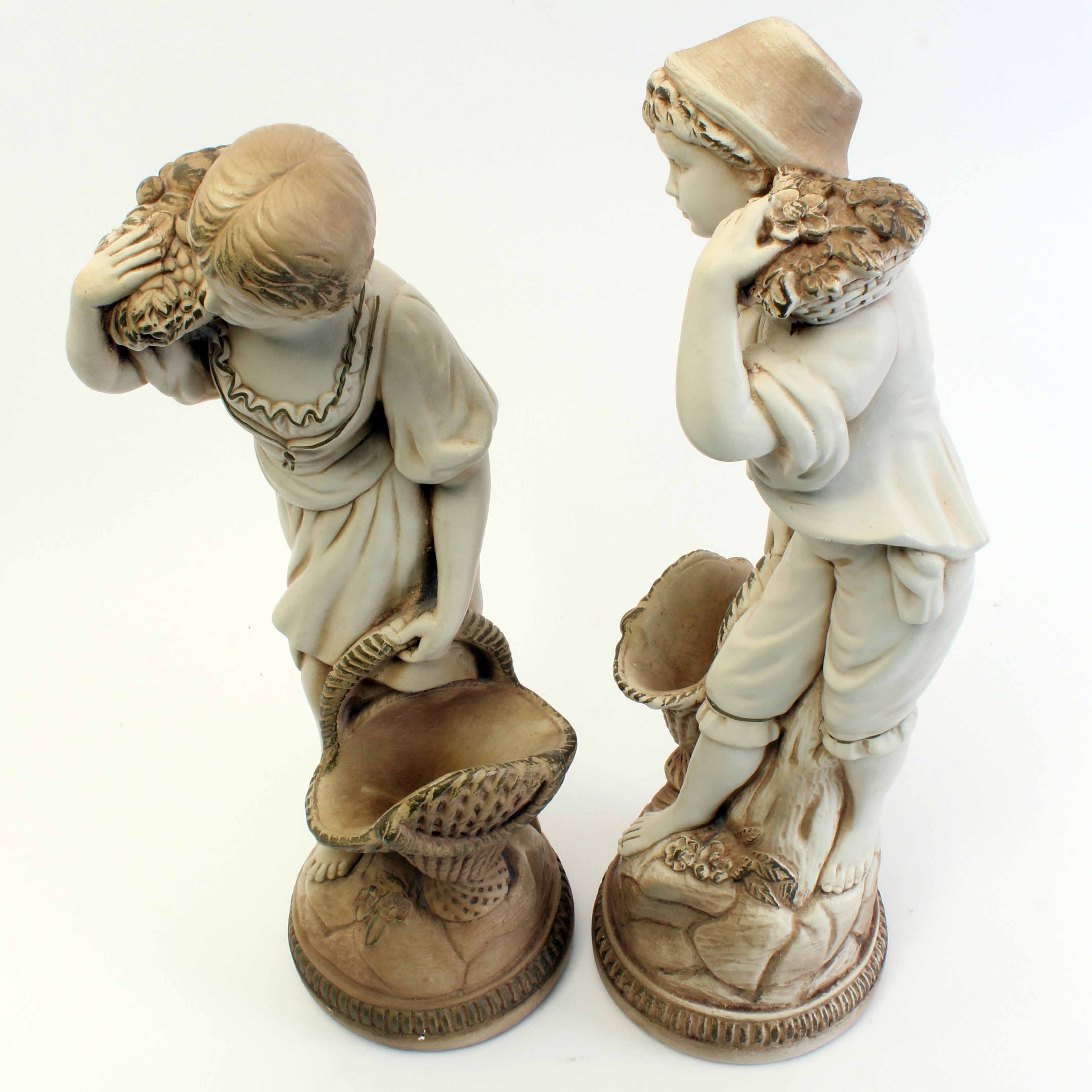 Pair of Vintage Marwal French Provincial Style Statues