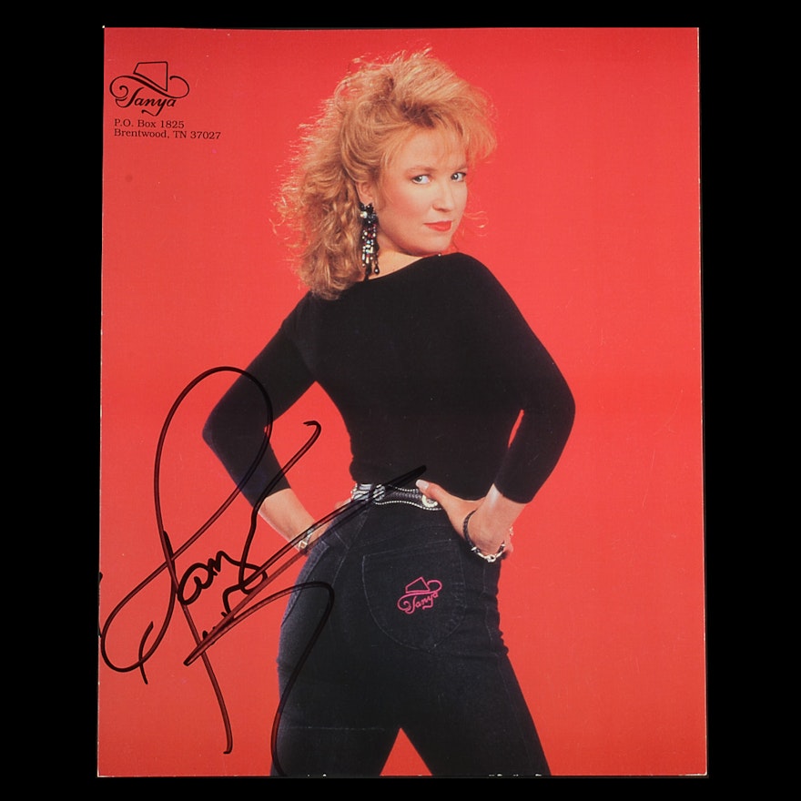 80s Vintage 8 x 10 Promotional Print Signed by Tanya Tucker