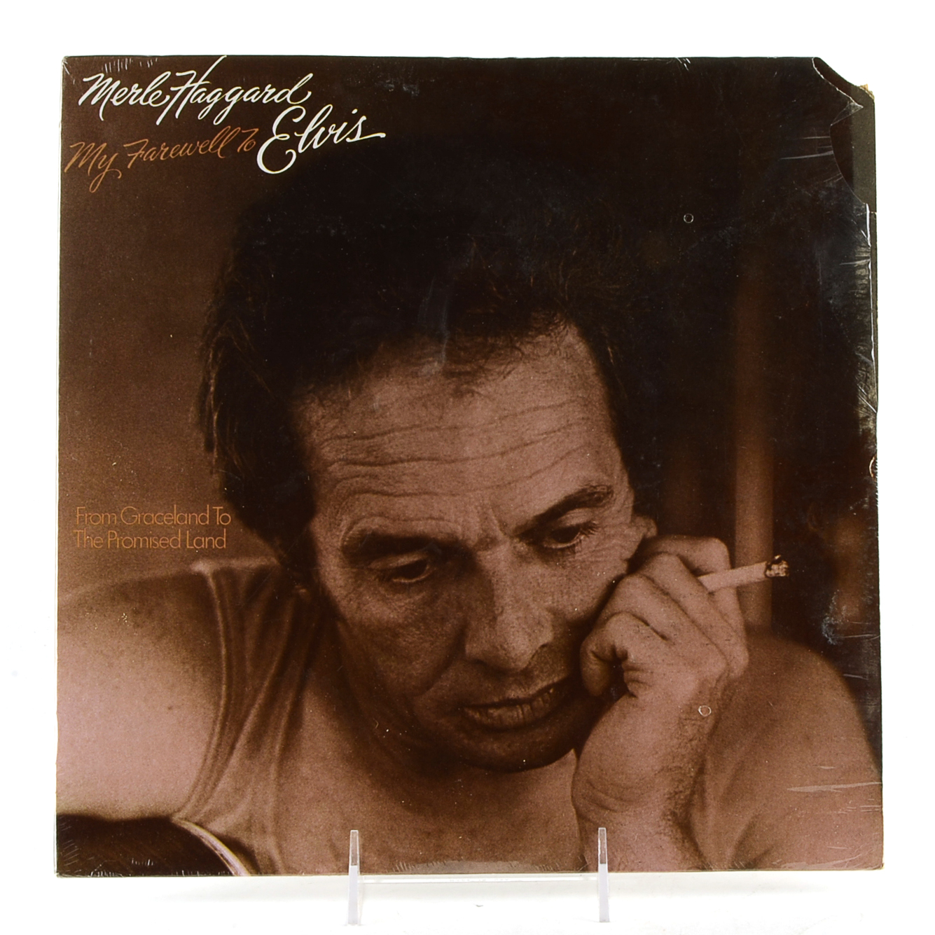 Sealed 1977 Vintage Merle Haggard's "My Farewell To Elvis, From Graceland To The Promised Land" Album