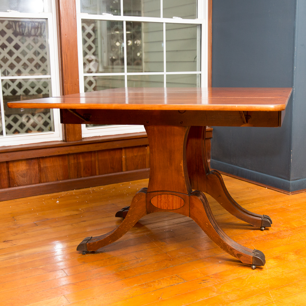 Duncan Phyfe Style Mahogany Dining Table