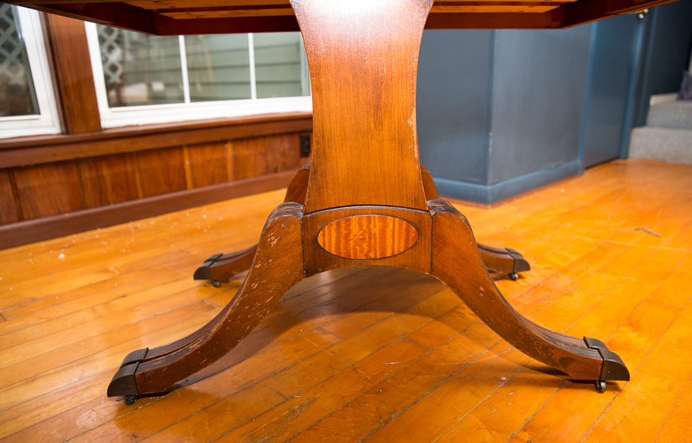 Duncan Phyfe Style Mahogany Dining Table