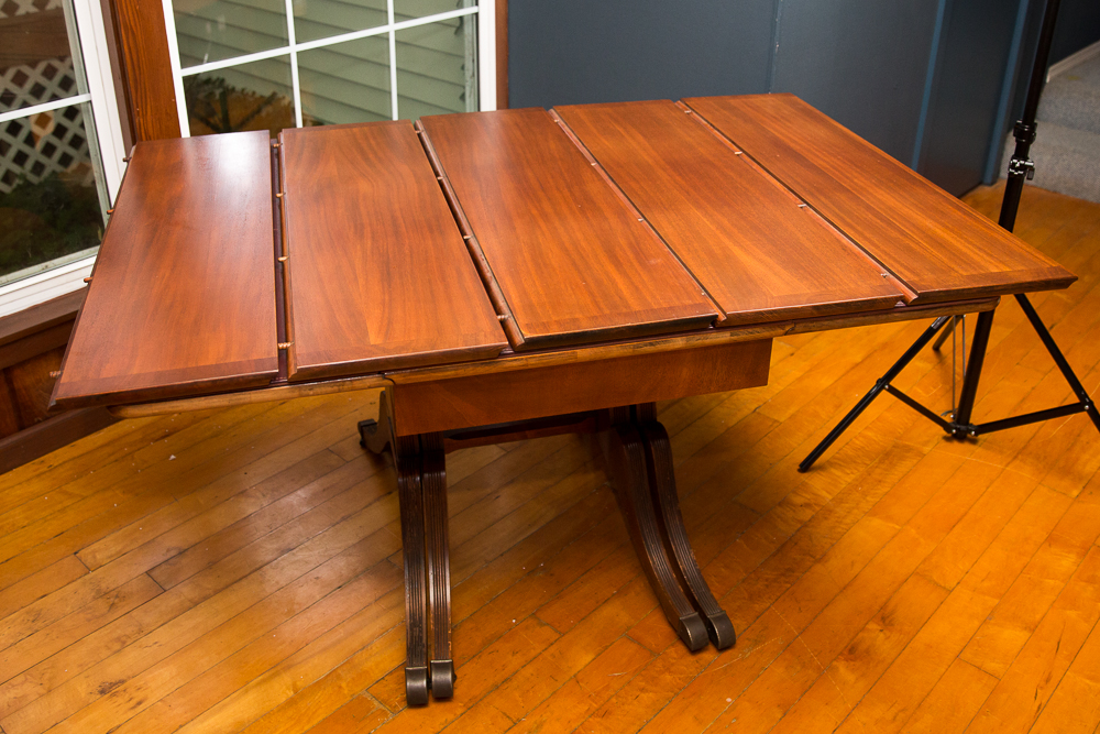 Duncan Phyfe Style Mahogany Dining Table