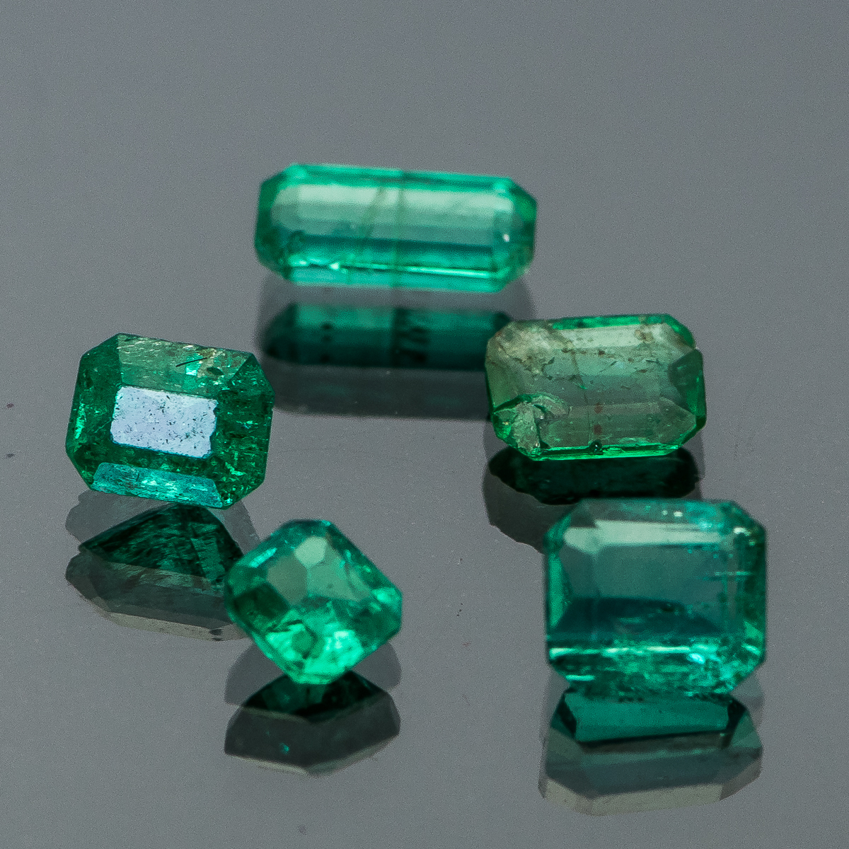 Assortment of 1.77 CTW Emerald Cut Natural Emerald  Loose Stones