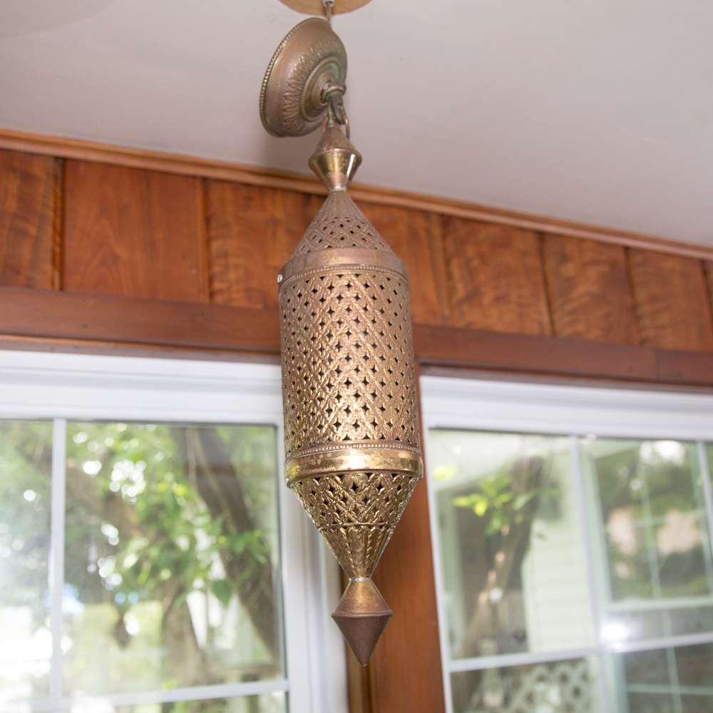 Pair of Bronze Moroccan Styled Lanterns