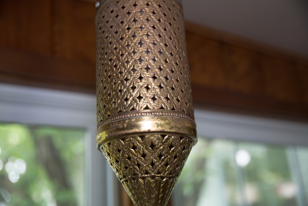 Pair of Bronze Moroccan Styled Lanterns