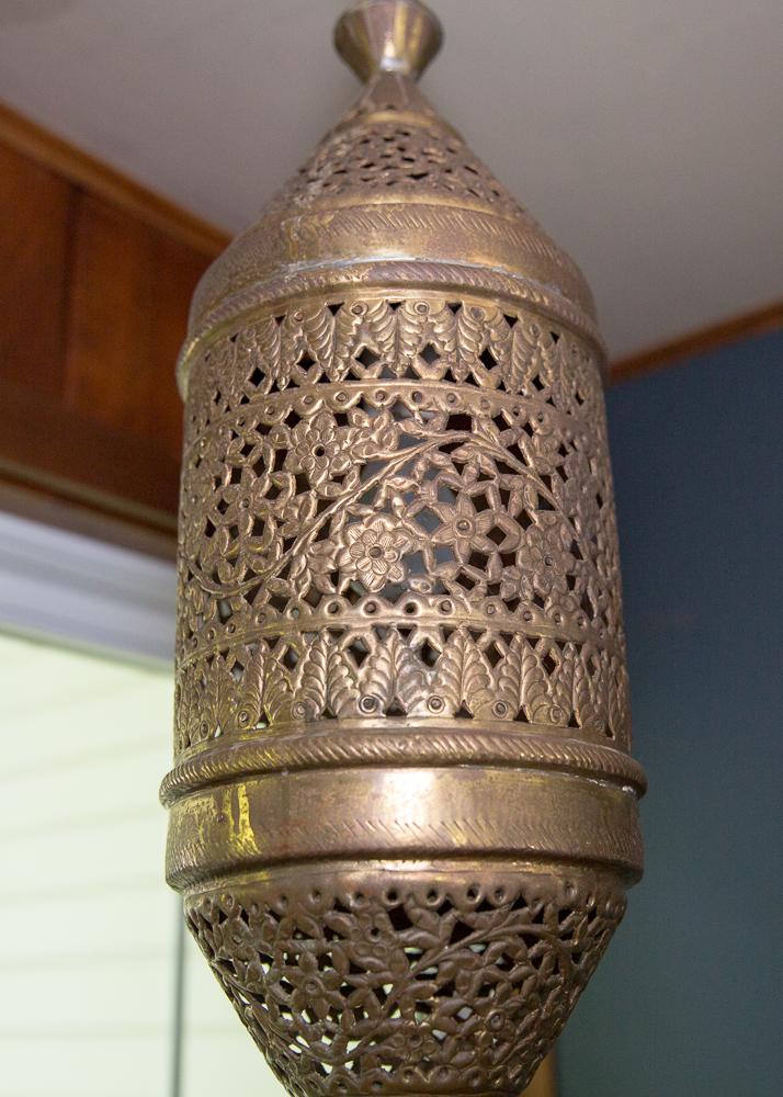 Pair of Bronze Moroccan Styled Lanterns
