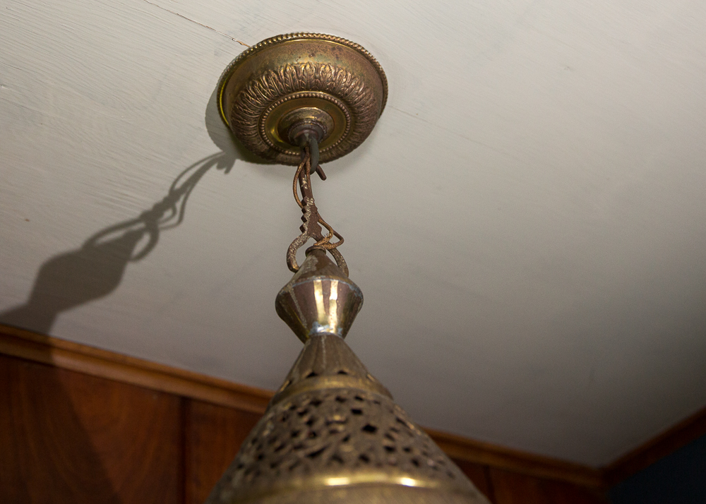 Pair of Bronze Moroccan Styled Lanterns