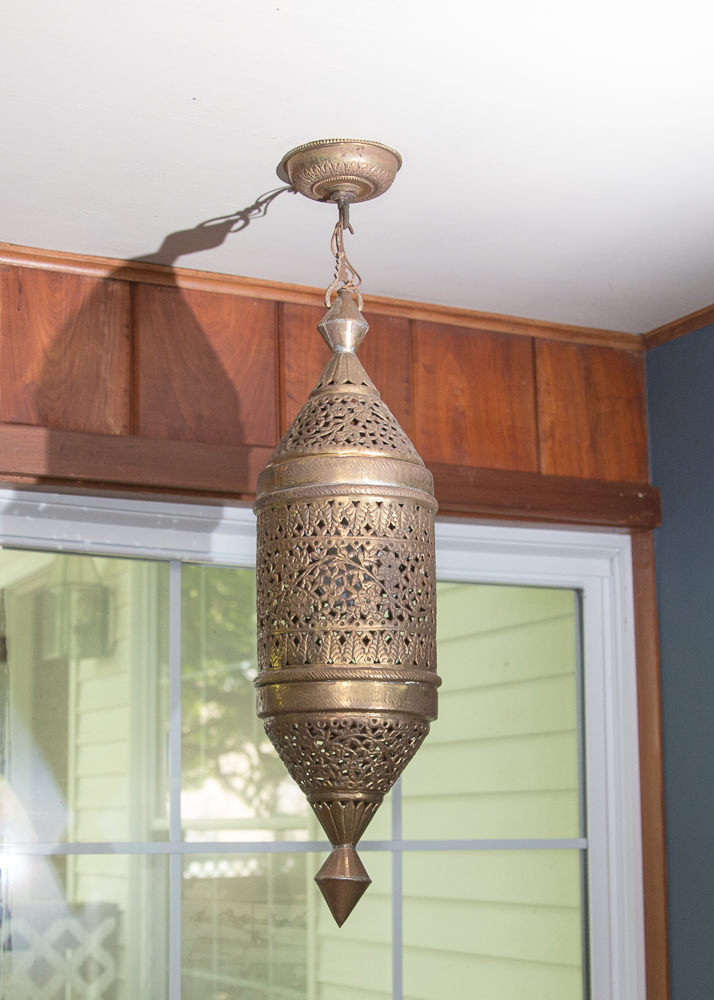 Pair of Bronze Moroccan Styled Lanterns