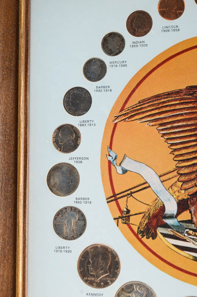 Framed United States 20th Century Coins Collection