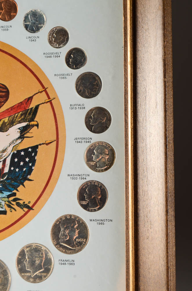 Framed United States 20th Century Coins Collection