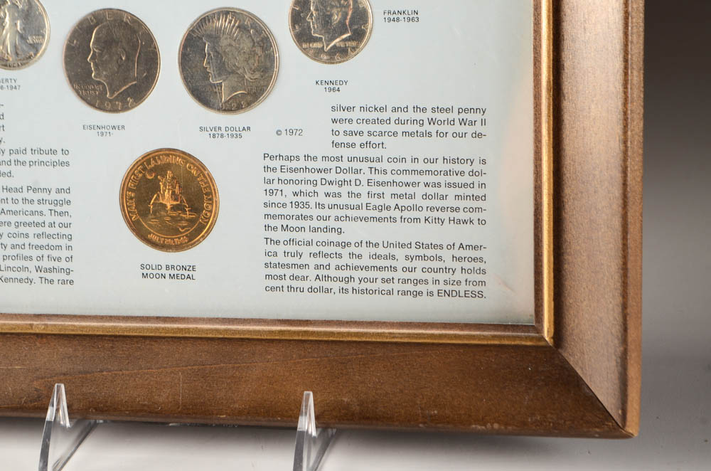 Framed United States 20th Century Coins Collection