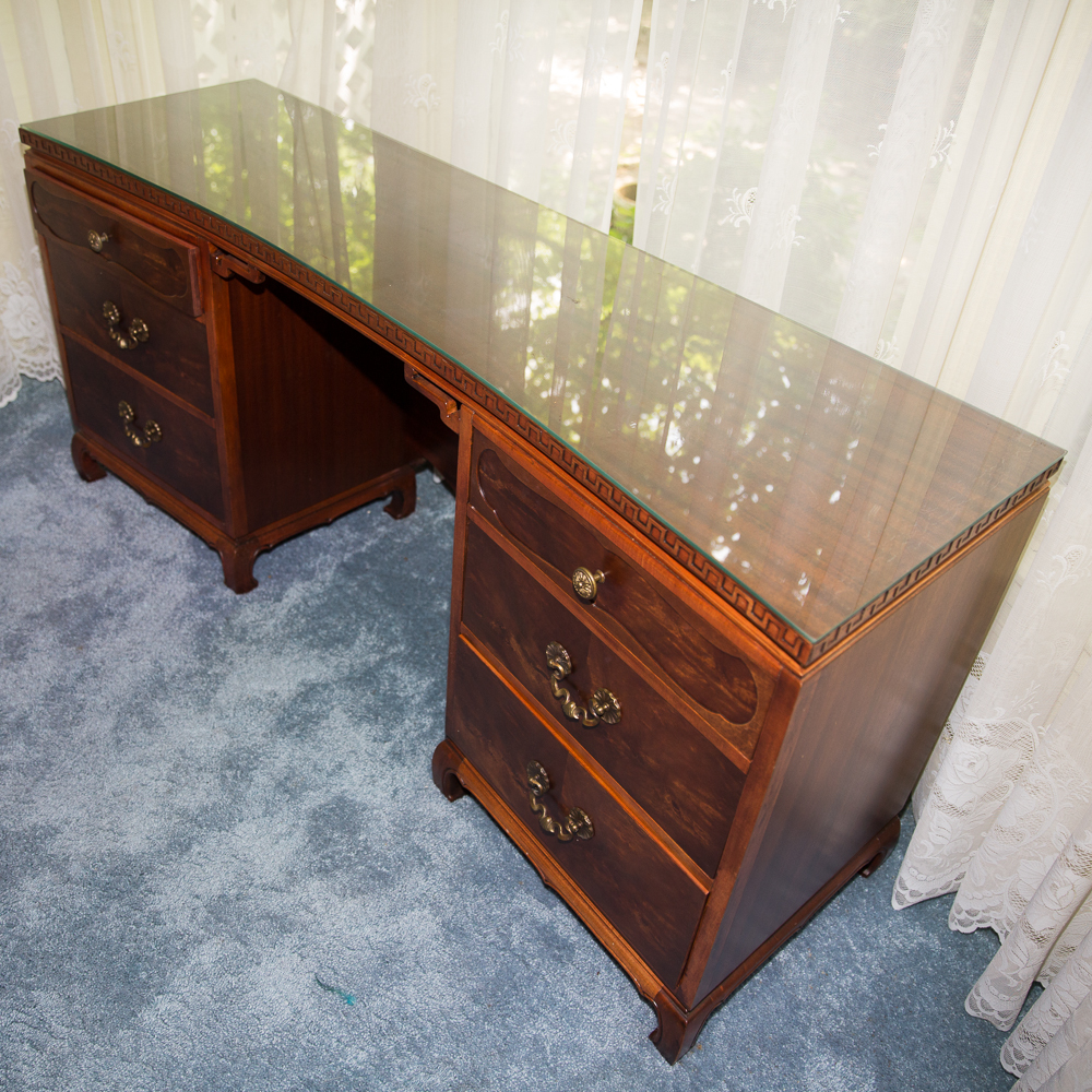Vintage Chinese Chippendale Style Desk