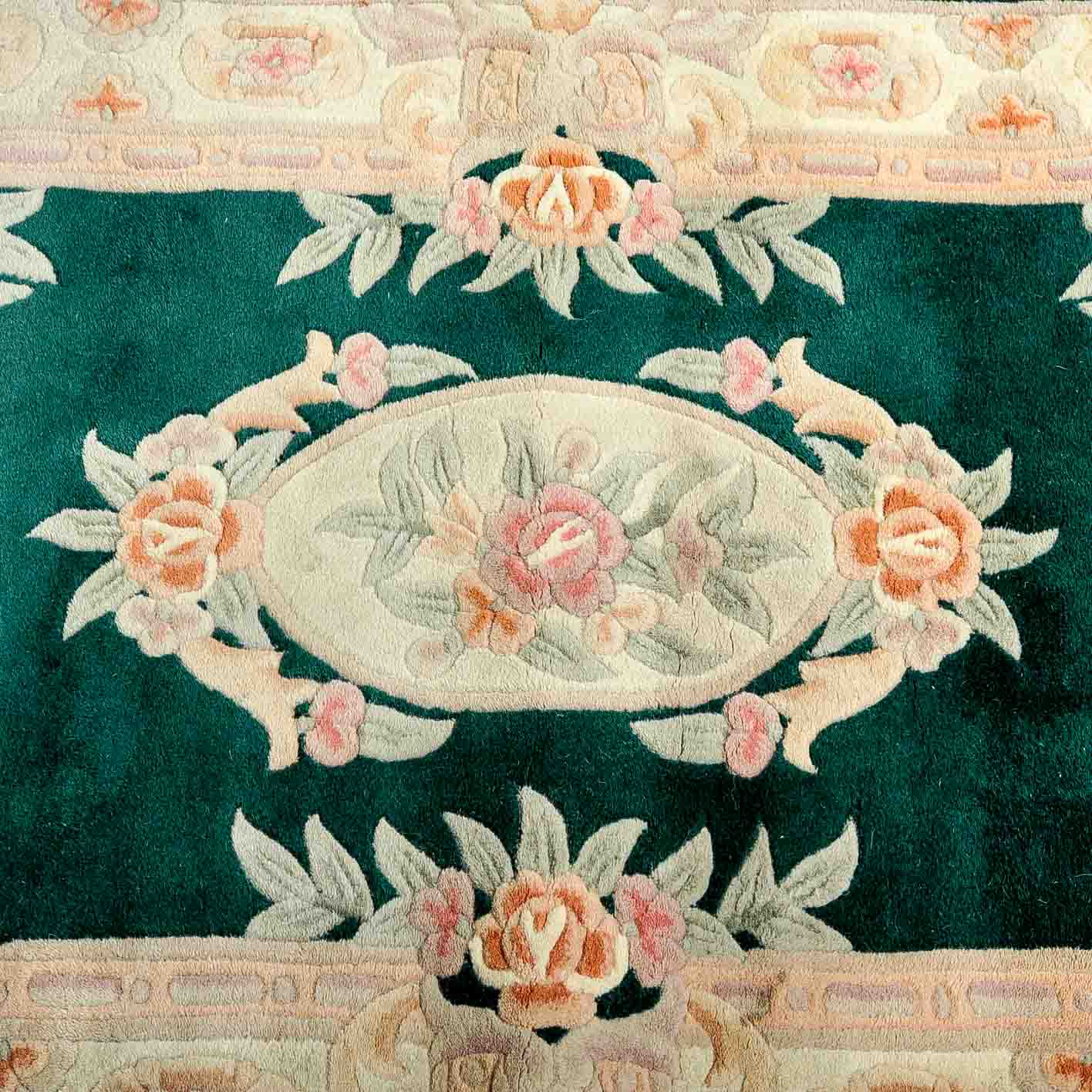 Carved Chinese Art Deco Style Rug