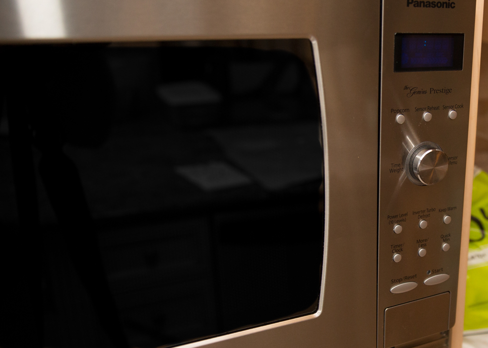 Chrome Panasonic Microwave