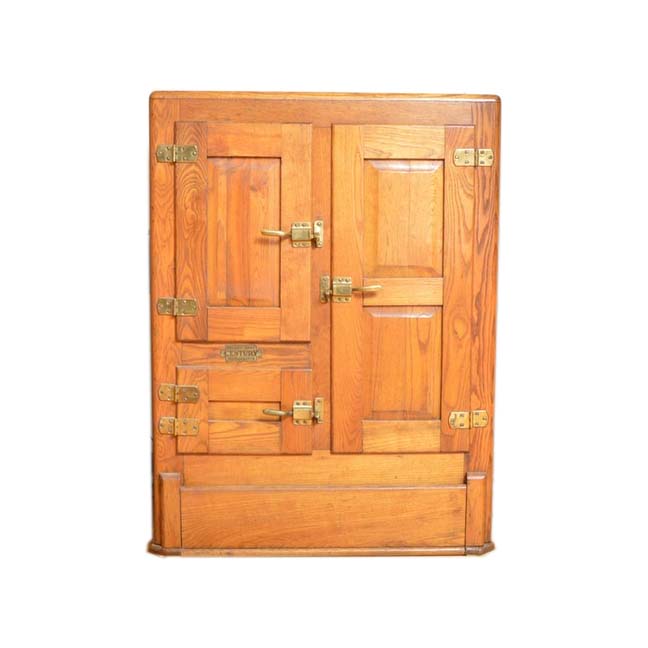 Antique Oak Belding-Hall Century Refrigerator