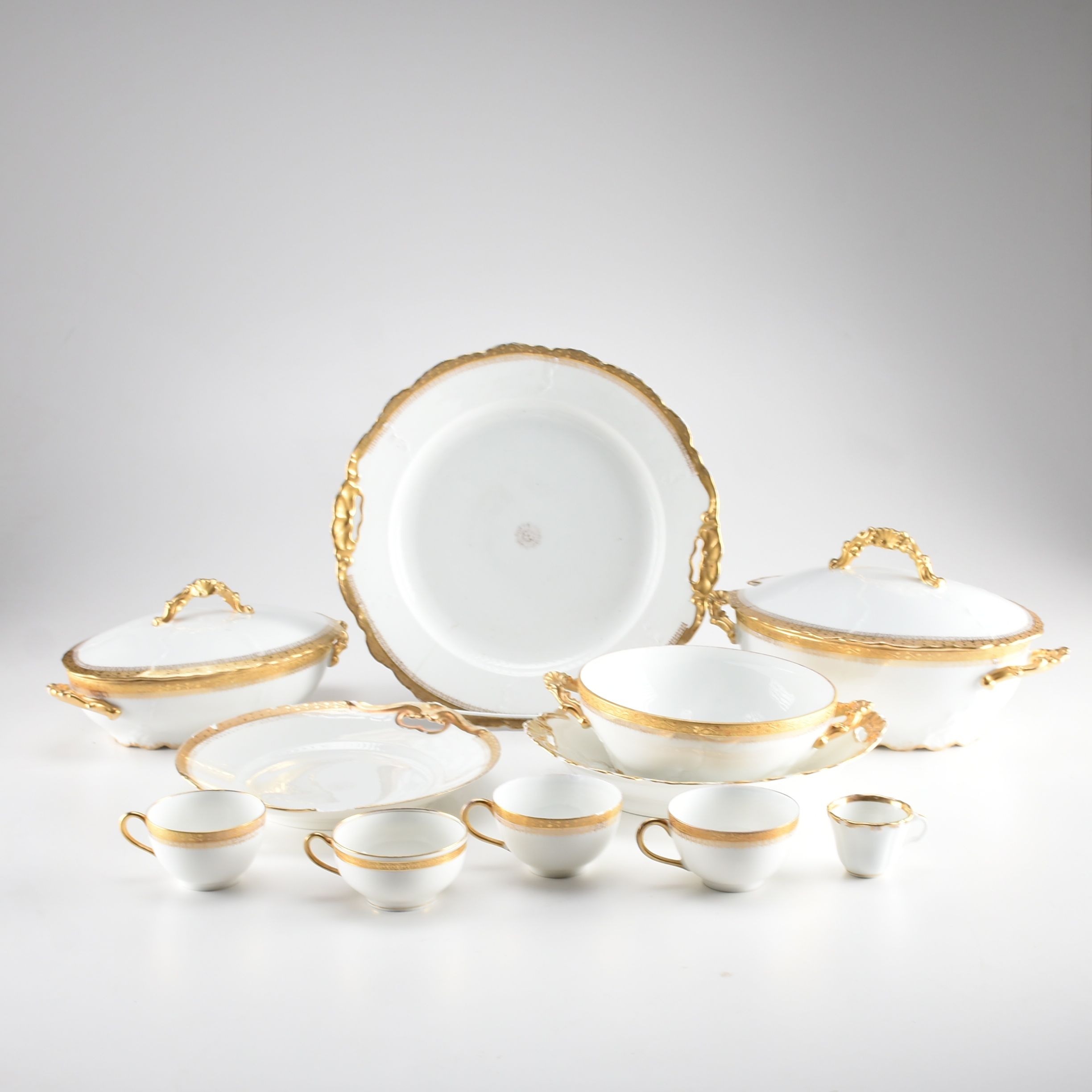 Collection of Gold-Tone Accented Limoges China