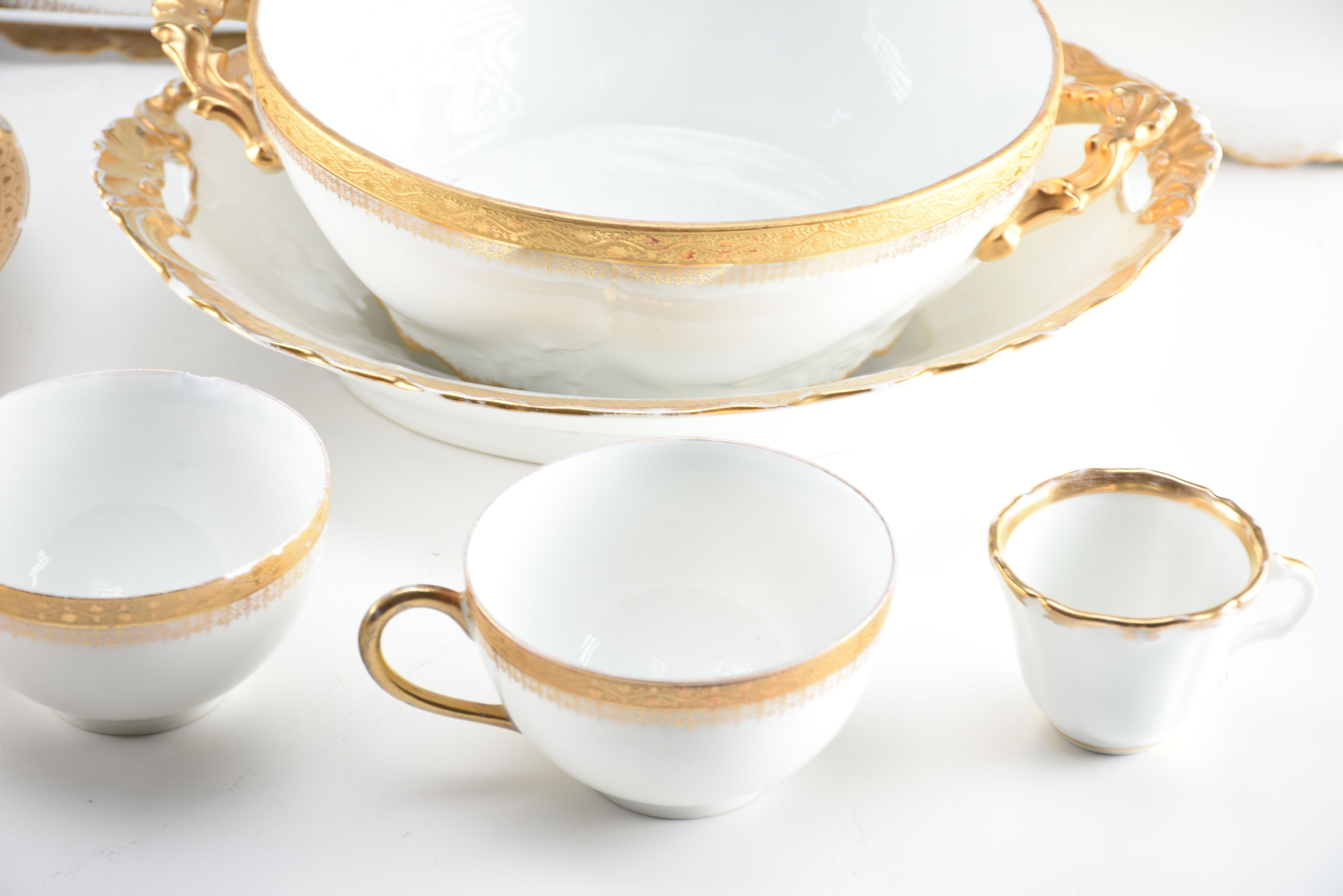 Collection of Gold-Tone Accented Limoges China