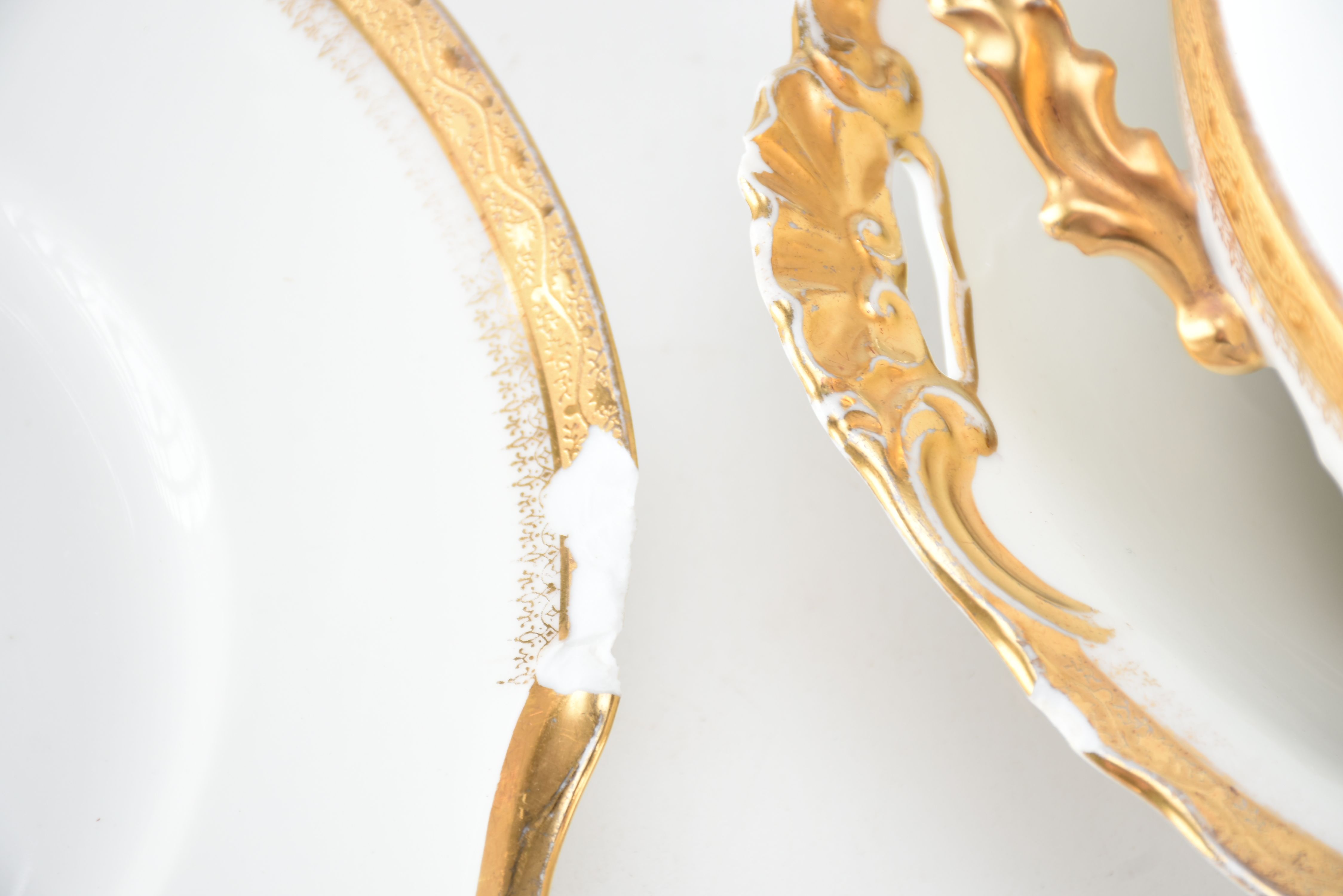 Collection of Gold-Tone Accented Limoges China