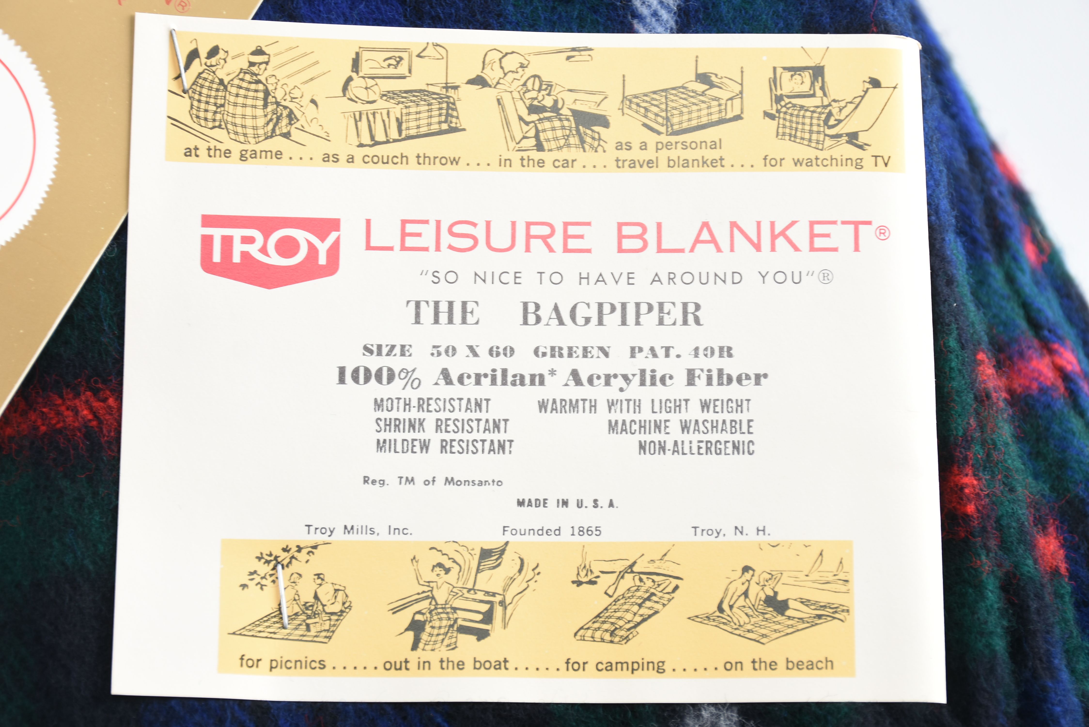 Vintage Troy Leisure Blanket