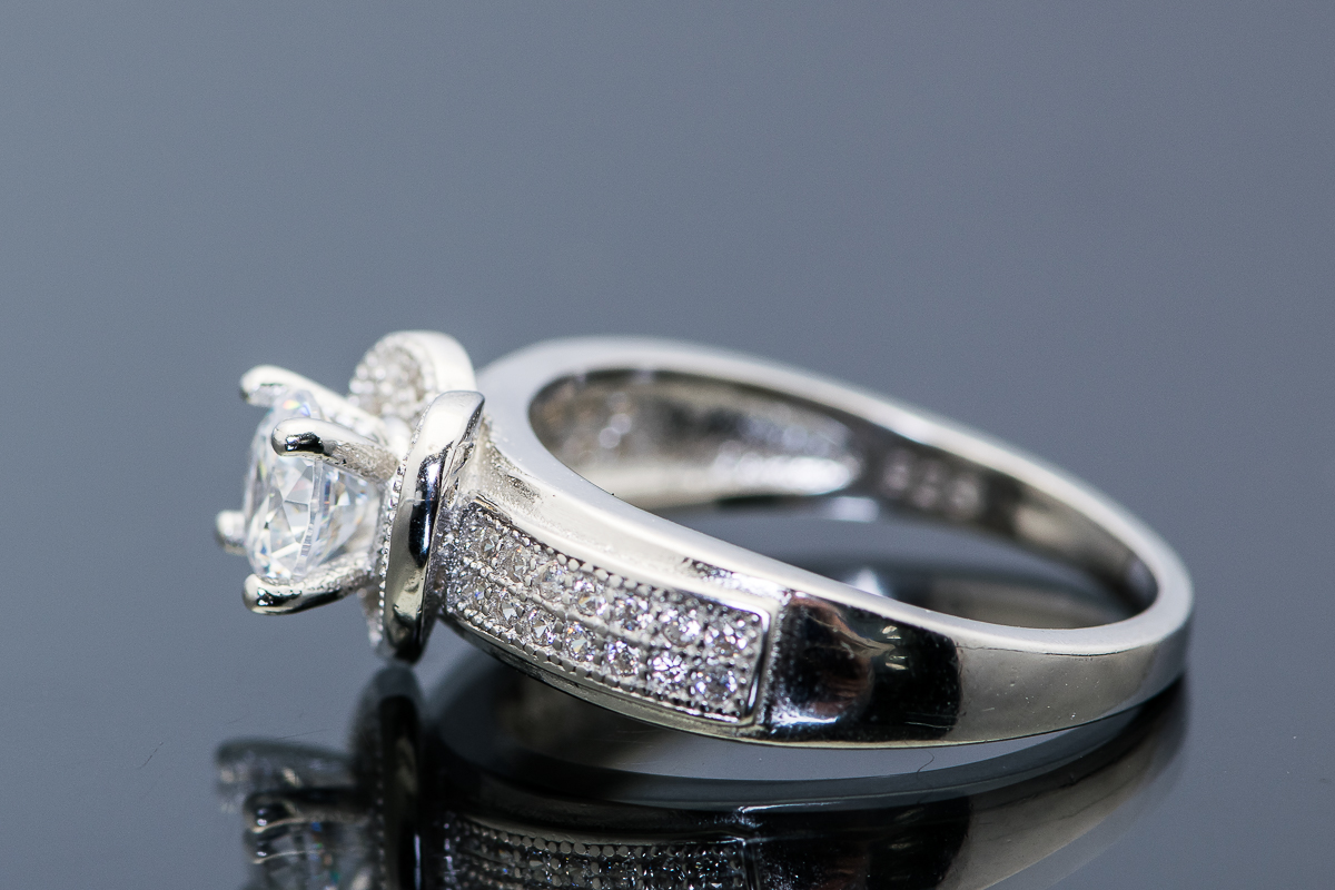 Sterling Silver and Cubic Zirconia Heart Ring