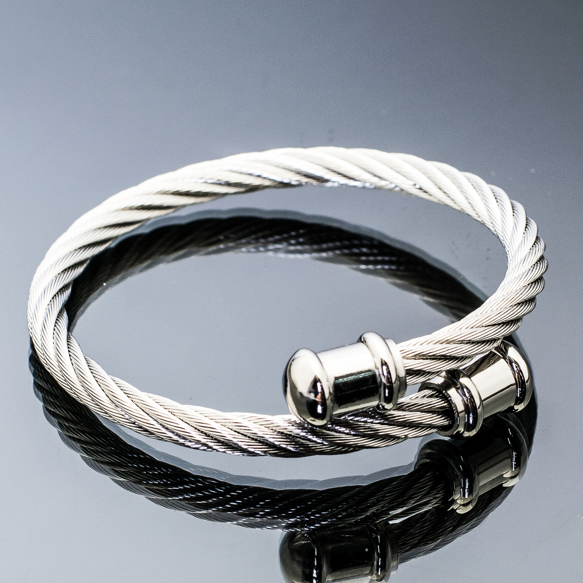 Stainless Steel Twisted Cable Bracelet