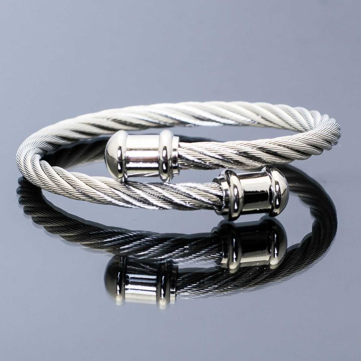 Stainless Steel Twisted Cable Bracelet