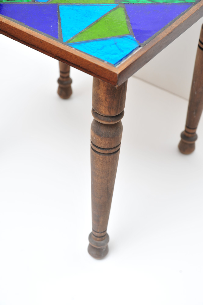Petite Stained Glass Side Table