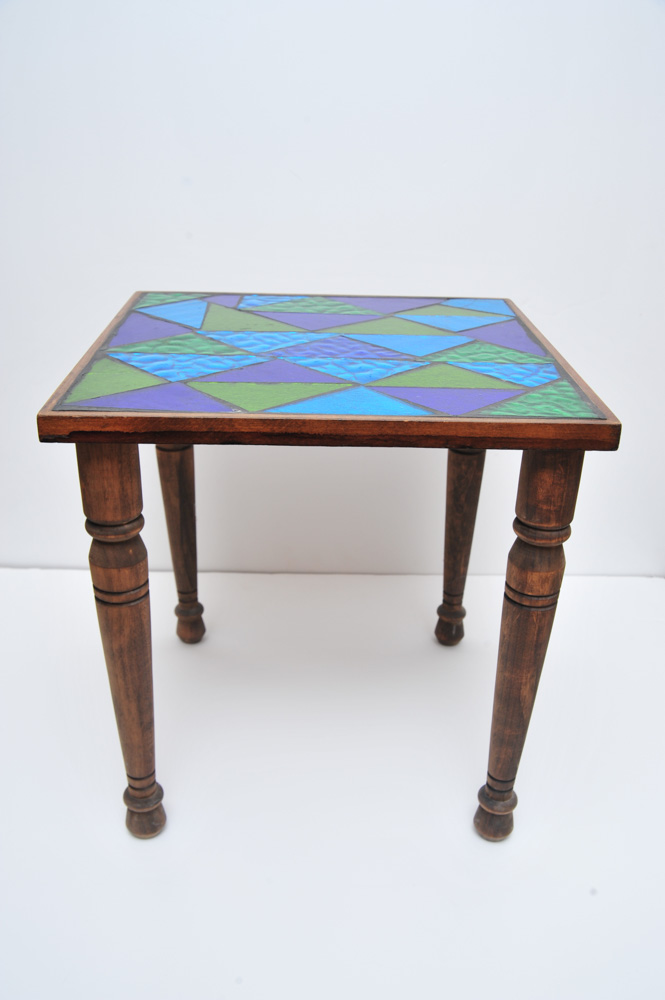 Petite Stained Glass Side Table