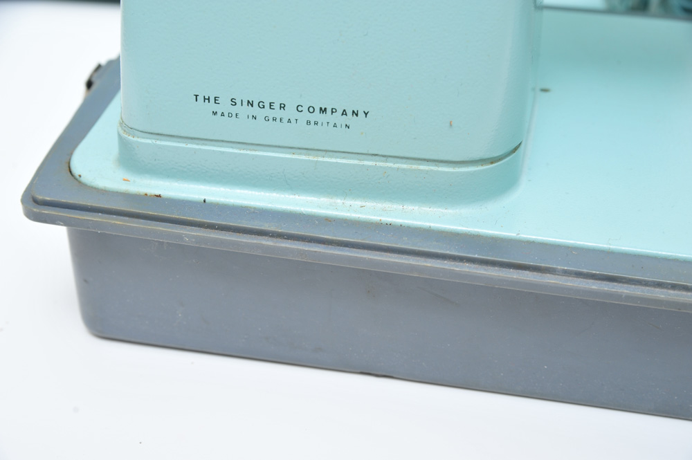 Vintage Blue Singer Sewing Machine