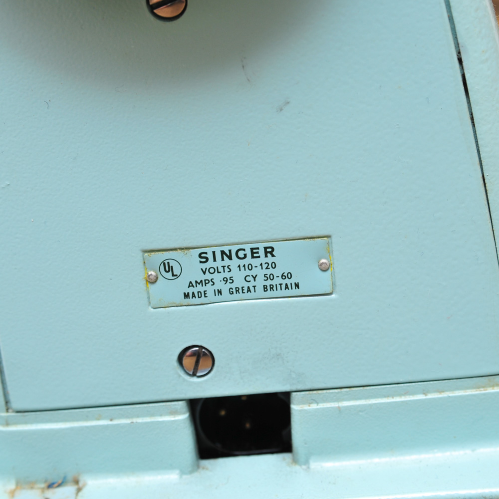 Vintage Blue Singer Sewing Machine