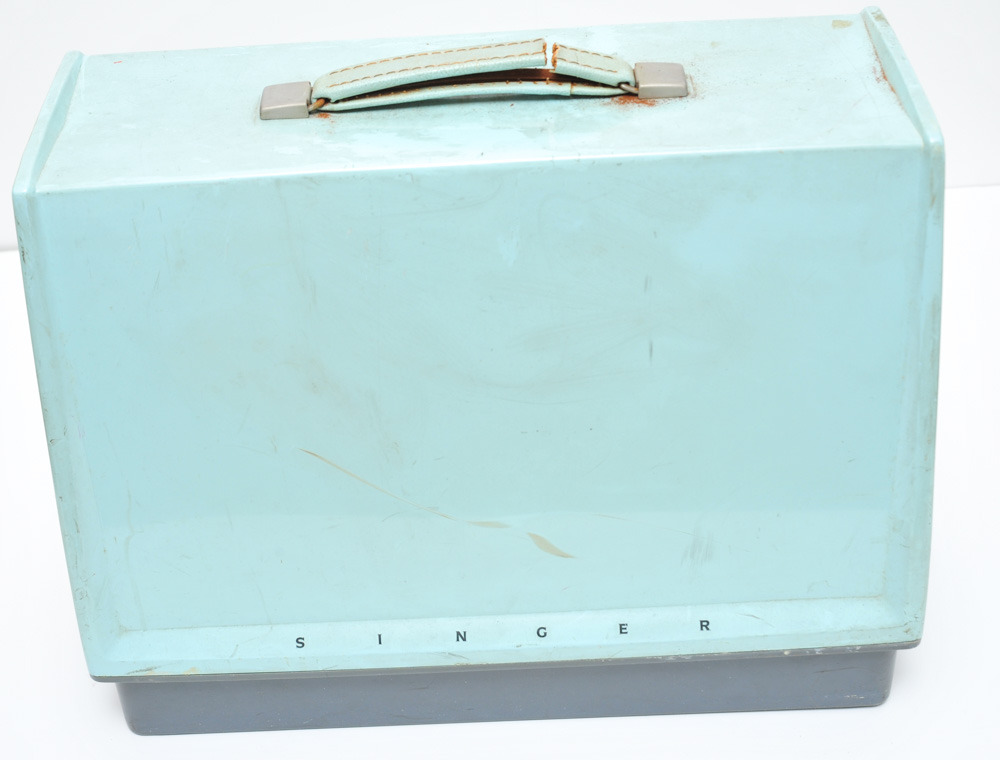 Vintage Blue Singer Sewing Machine