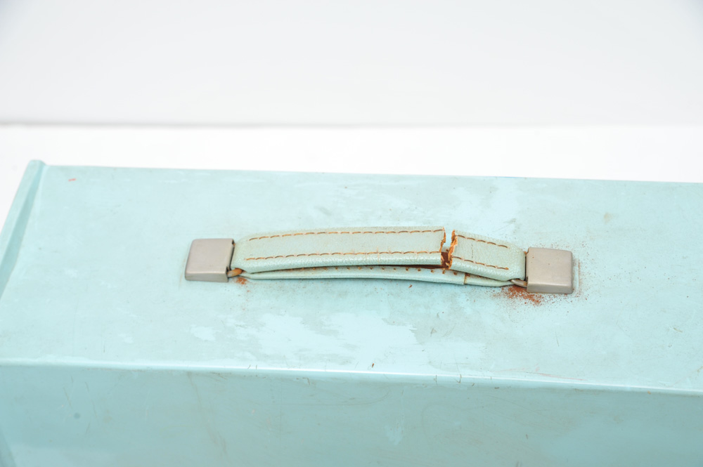 Vintage Blue Singer Sewing Machine