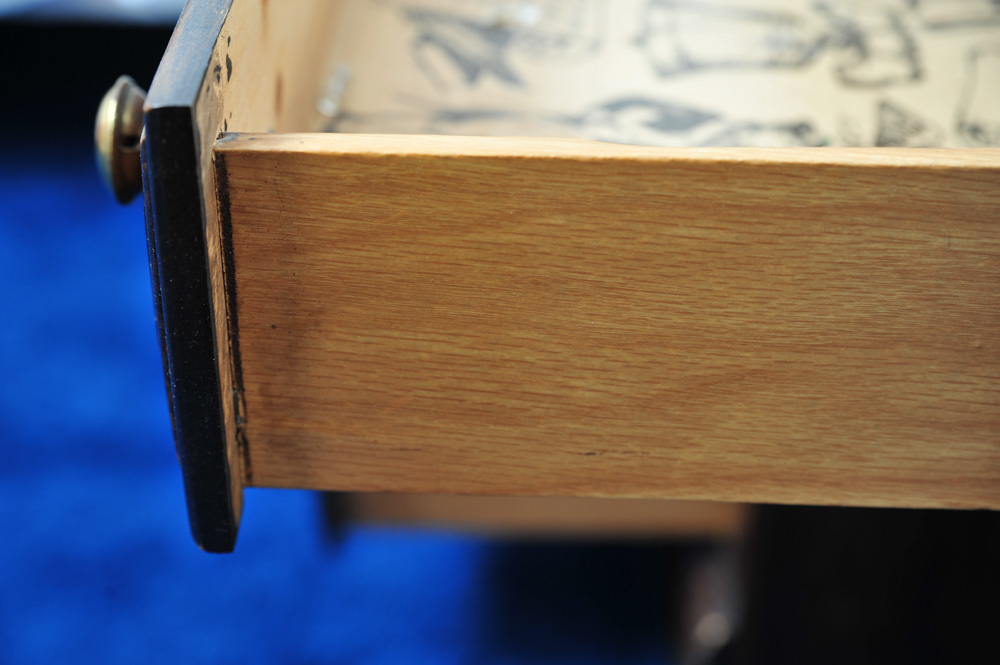 Pine Desk and Chair with Walnut Stain