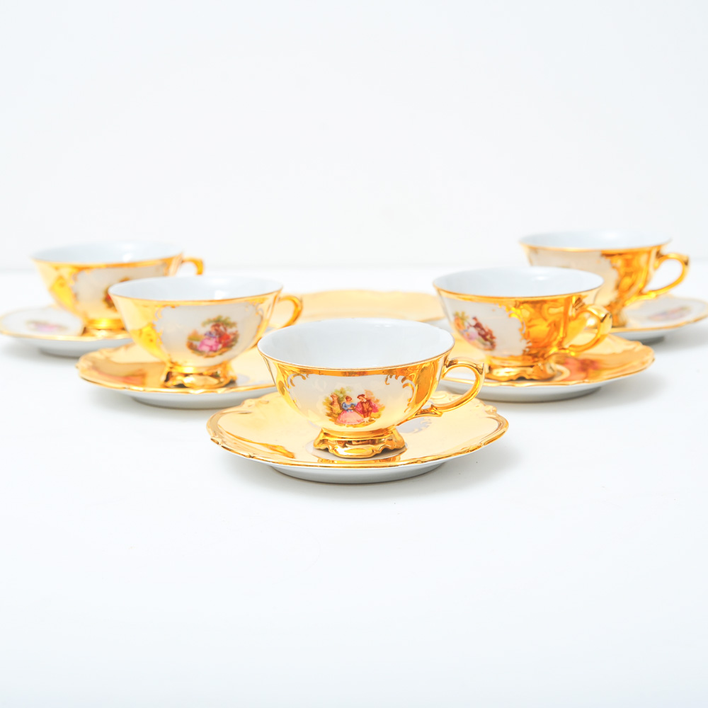 Tirschenreuth Bavaria Demitasse Cups and Saucers