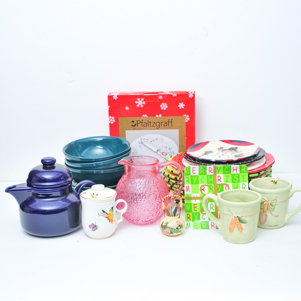 Generous Collection of Dishware and Glassware