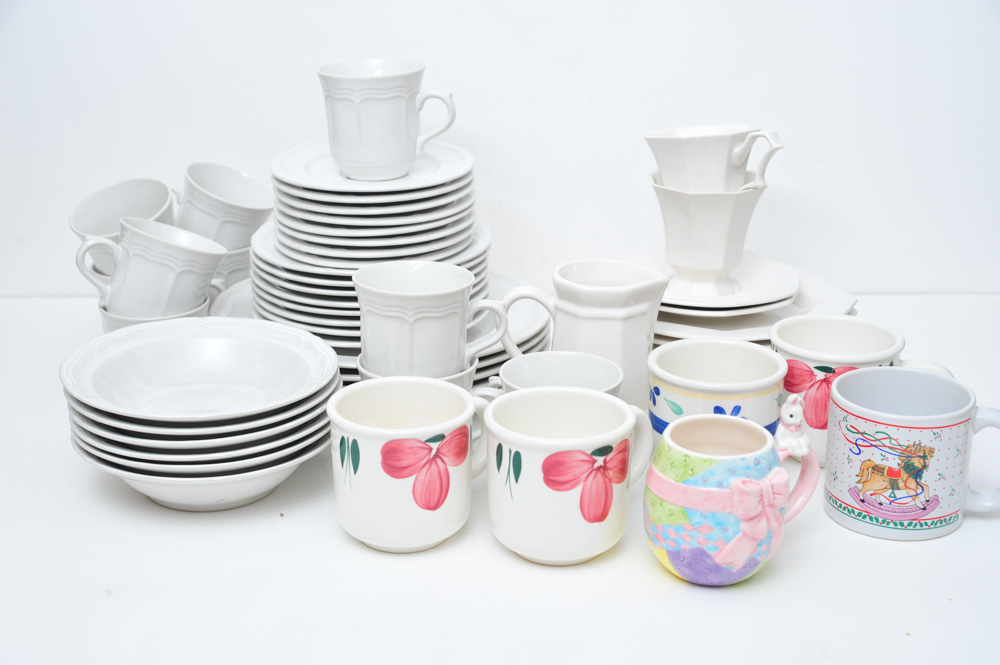 Generous Collection of Dishware and Glassware