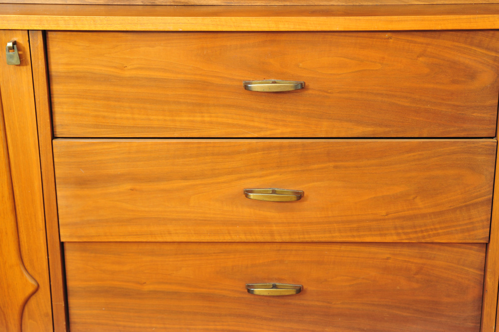 Mid Century Modern Teak Wood China Cabinet