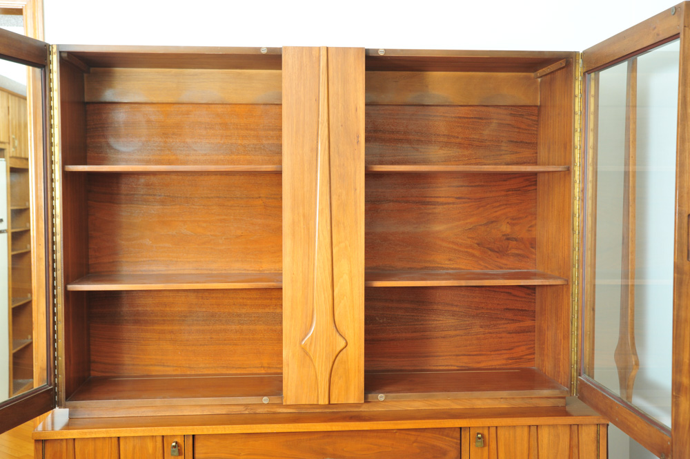Mid Century Modern Teak Wood China Cabinet