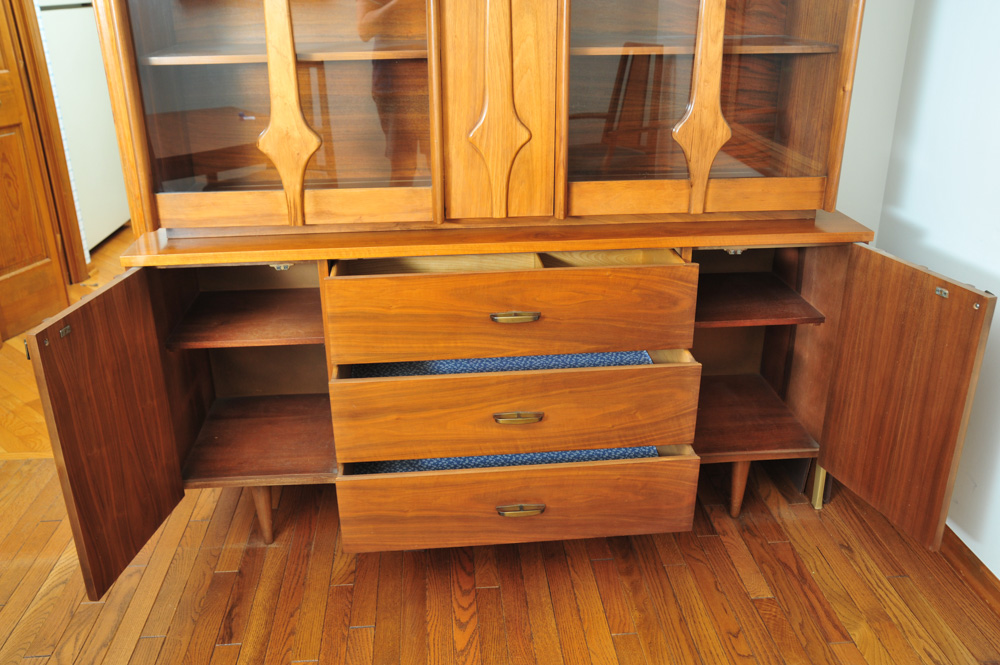 Mid Century Modern Teak Wood China Cabinet